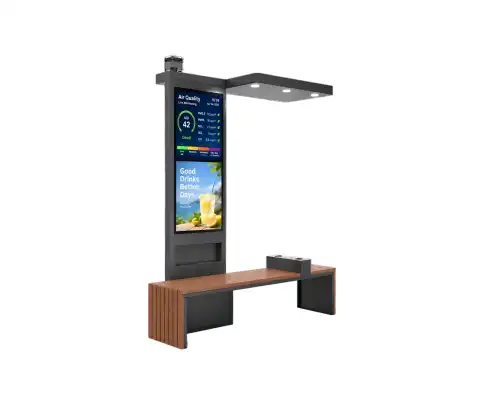 New bus shelters featuring soft LED lighting to create a warm, comfortable waiting environment